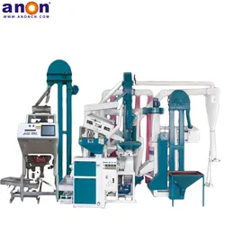 ANON 1TPH Combined Rice Mill Production Line Rice Mill
