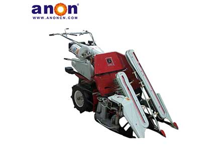 What machine is used to harvest rice crops?