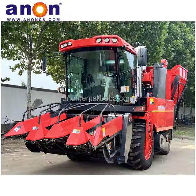 ANON 4 rows corn harvesting machinery combine harvester machine for corn