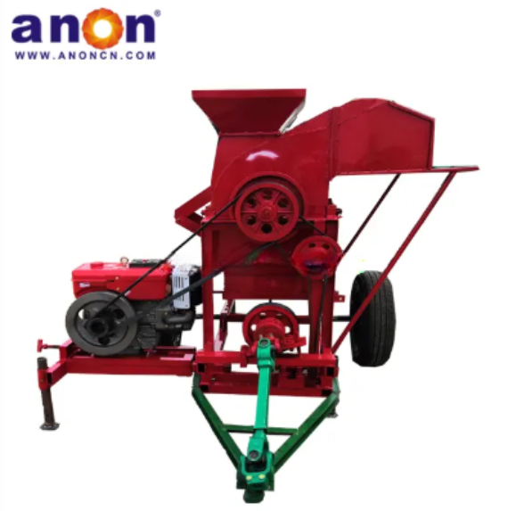 ANON castor thresher mini thresher for wheat cheap corn thresher and peeling machine diesel engine