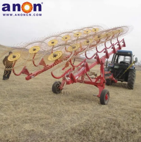 ANON hay rake and mower hay rake tines pto driven hay rake