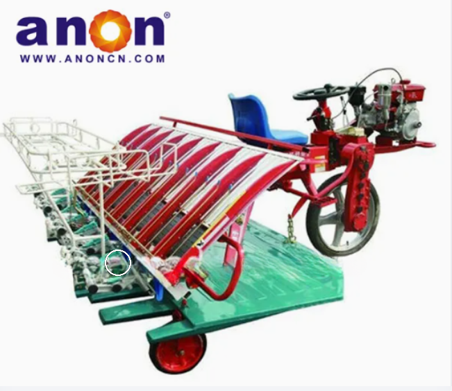 Anon 6 Rows Rice Planting Seeding Machine Field Automostic Walking Type Transplanter