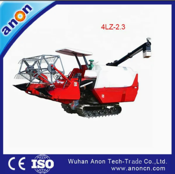 Anon  4lz-2.3  Mini Rubber Track Paddy Wheat Rice Combine Harvester