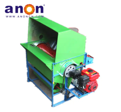 ANON Mini Manual Paddy Rice Thresher, Hordeum Broomcorn Sorghum Threshing Machine