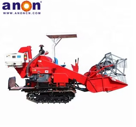 Anon  4lz-2.3  Mini Rubber Track Paddy Wheat Rice Combine Harvester