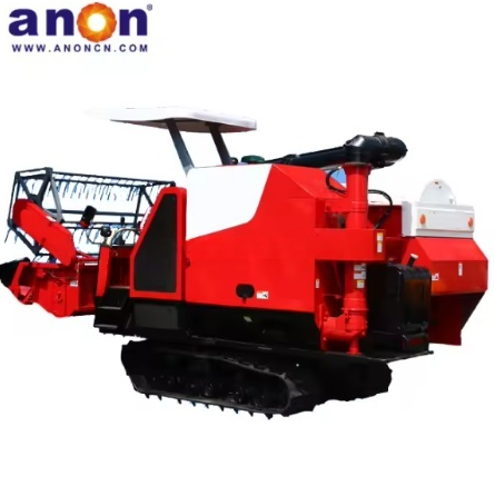 Anon  4lz-2.3  Mini Rubber Track Paddy Wheat Rice Combine Harvester