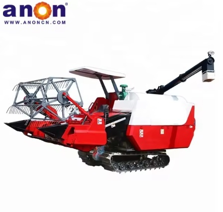 Anon  4lz-2.3  Mini Rubber Track Paddy Wheat Rice Combine Harvester