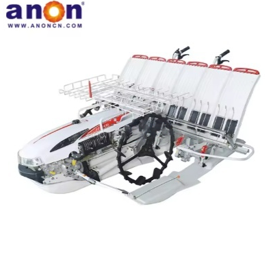 ANON 2 wheel walking 6 rows rice seeding machine rice transplanter