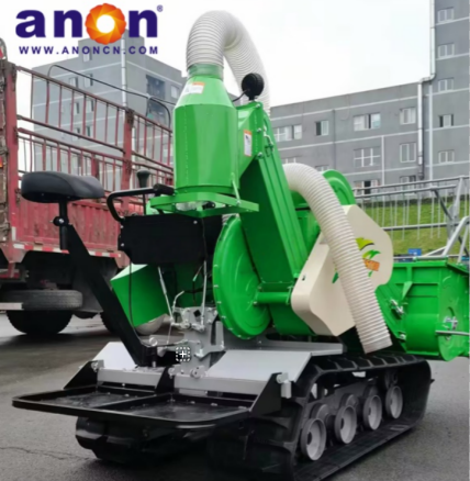 ANON 15hp mini rice combine harvester