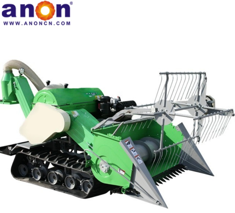 ANON 15hp mini rice combine harvester