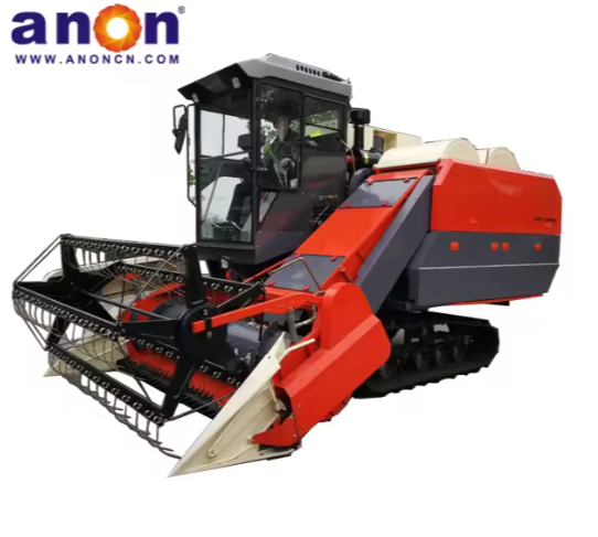 Anon 360 Degree Paddy Machine Rice Wheat Grain Combine Harvester