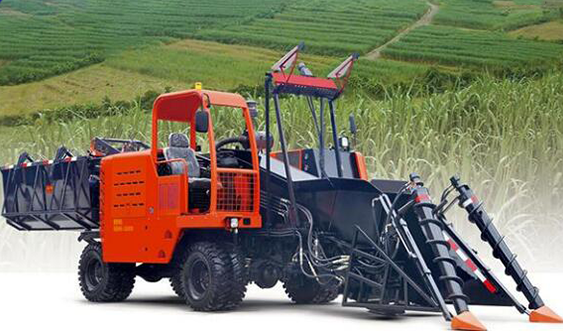 Tractor-pulled combine harvester